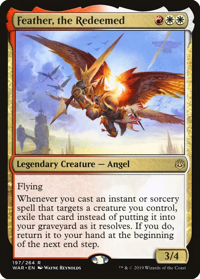 2019 War of the Spark Feather, the Redeemed #197 rare card image