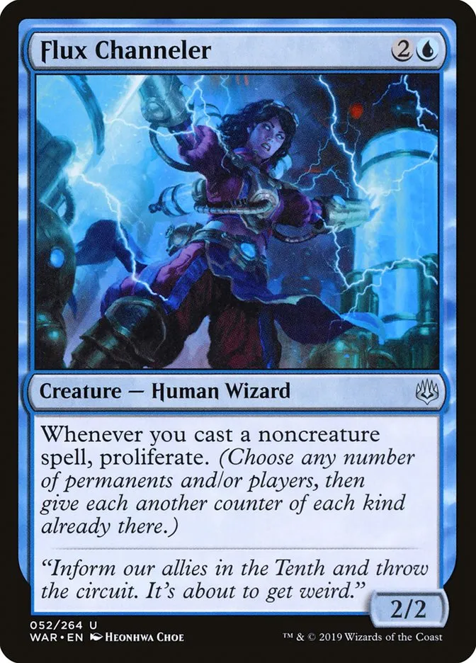 2019 War of the Spark Flux Channeler #52 uncommon card image