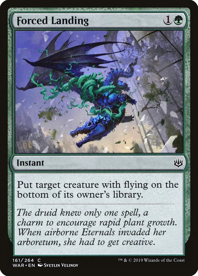 2019 War of the Spark Forced Landing #161 common card image