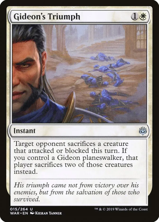 2019 War of the Spark Gideon's Triumph #15 uncommon card image