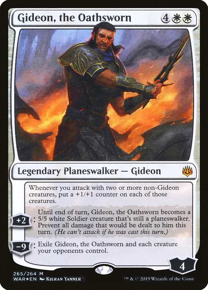 2019 War of the Spark Gideon, the Oathsworn #265 mythic card image