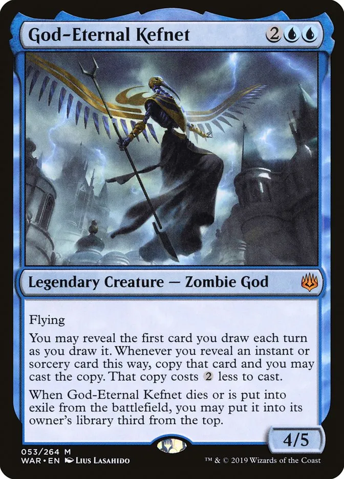 2019 War of the Spark God-Eternal Kefnet #53 mythic card image