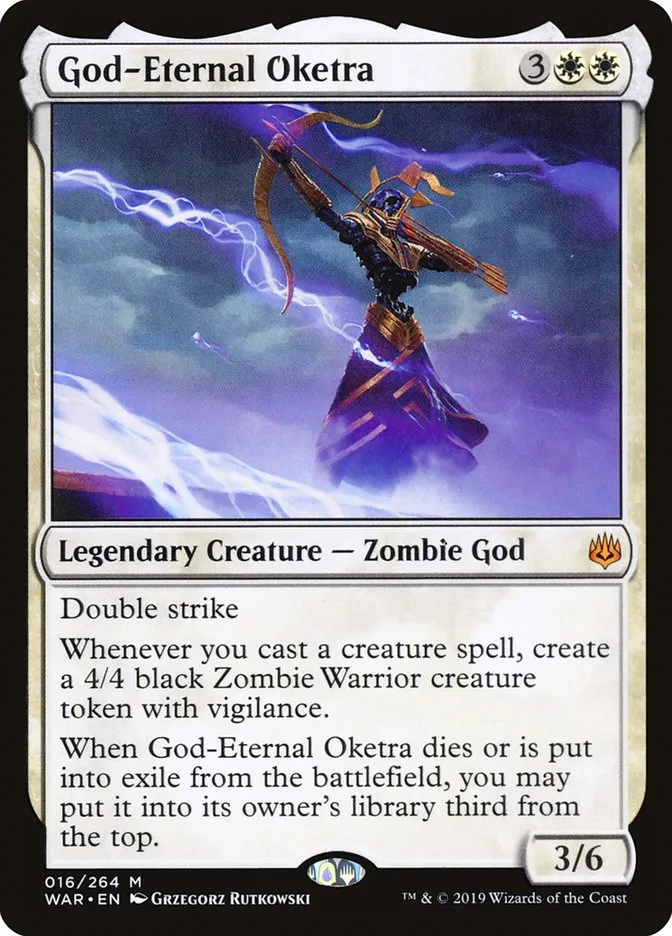 2019 War of the Spark God-Eternal Oketra #16 mythic card image