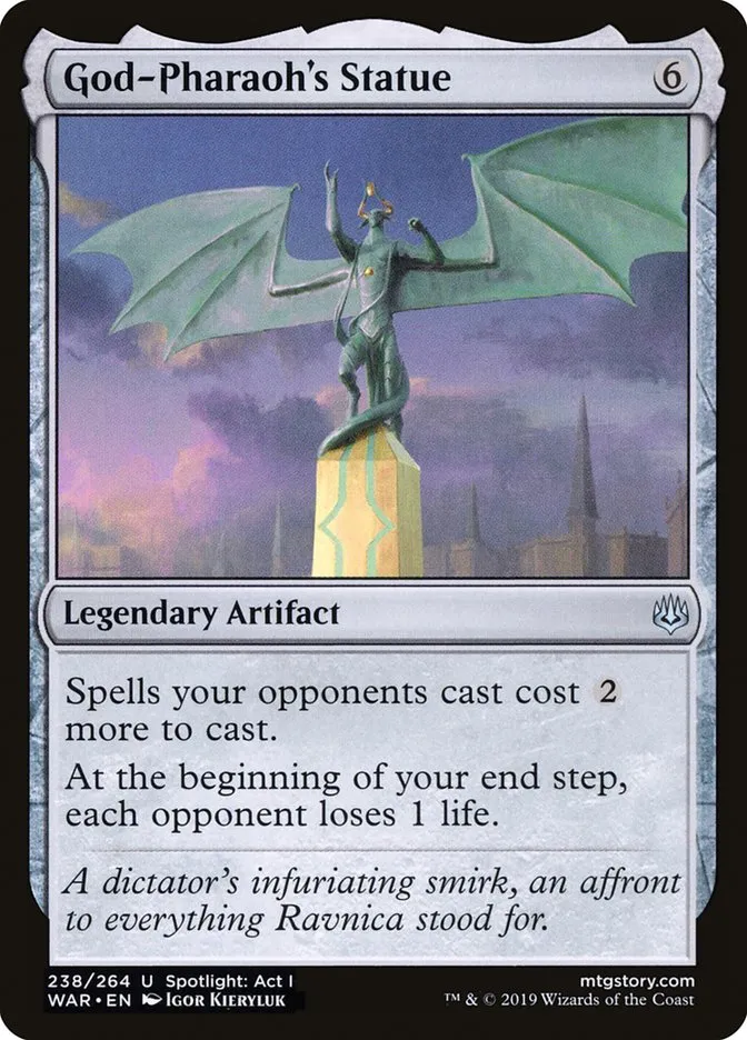 2019 War of the Spark God-Pharaoh's Statue #238 uncommon card image