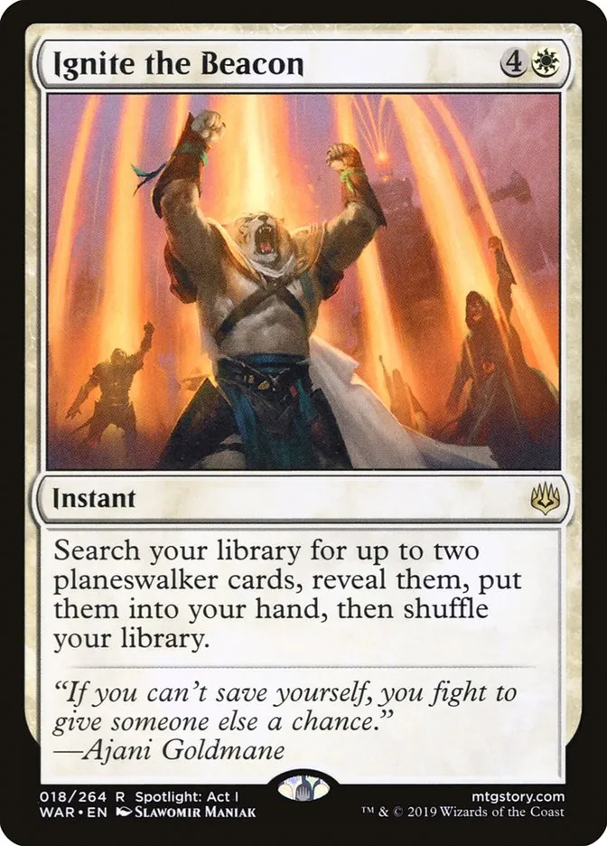 2019 War of the Spark Ignite the Beacon #18 rare card image