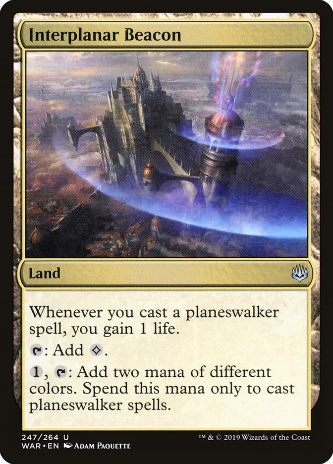 2019 War of the Spark Interplanar Beacon #247 uncommon card image