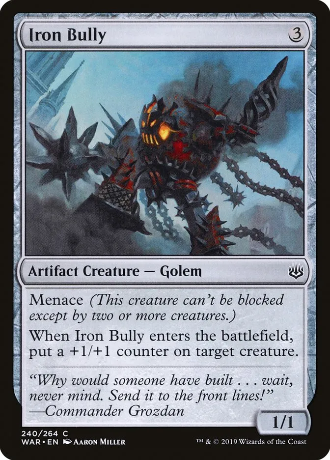 2019 War of the Spark Iron Bully #240 common card image