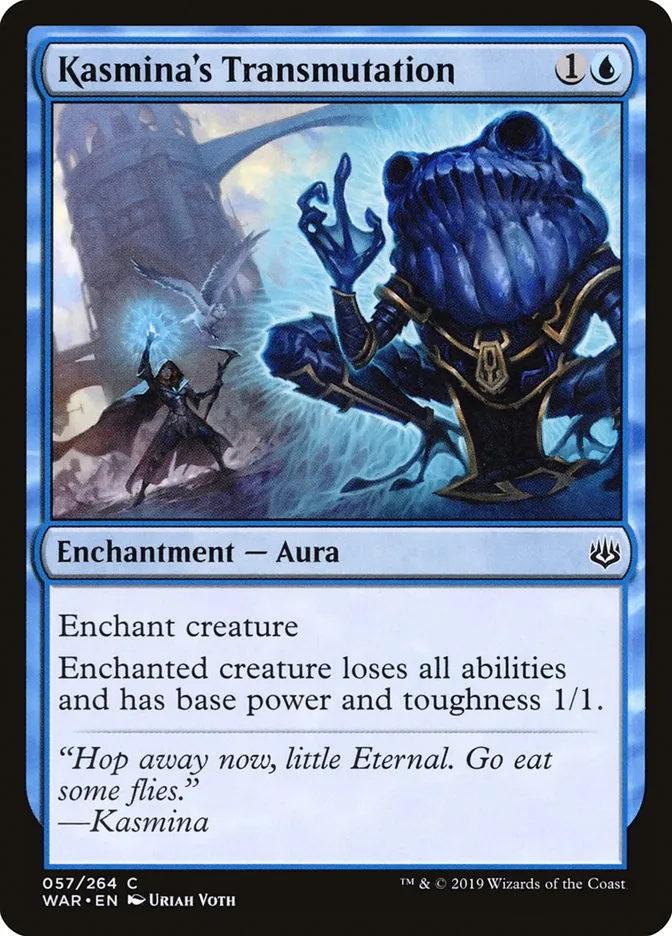 2019 War of the Spark Kasmina's Transmutation #57 common card image