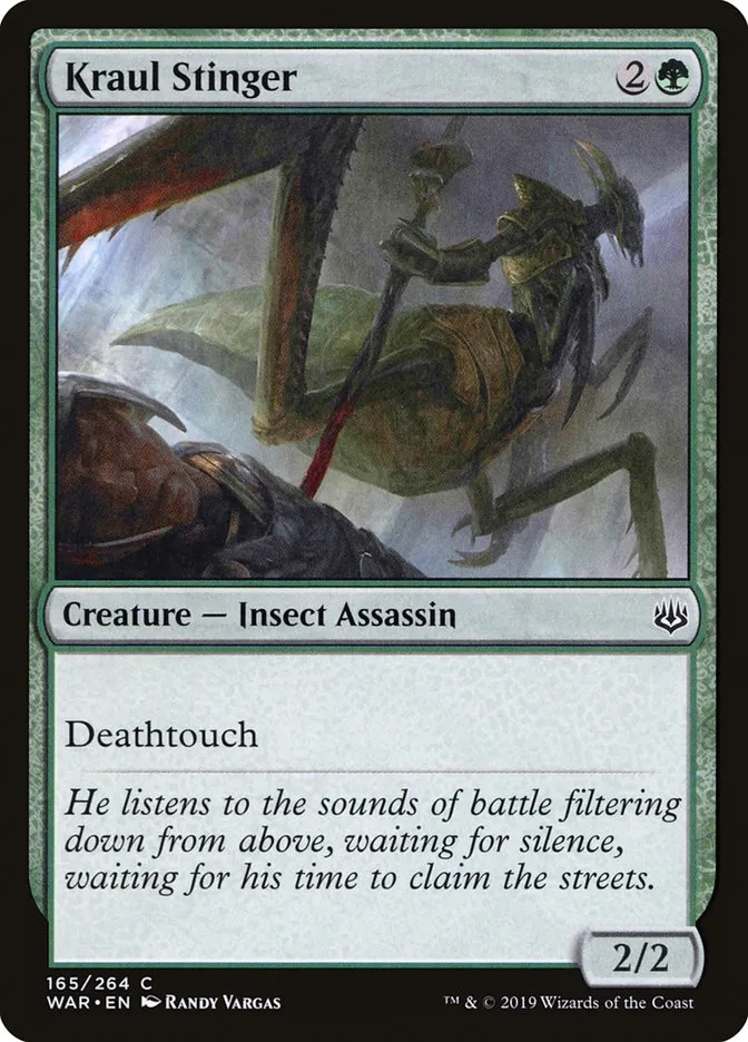 2019 War of the Spark Kraul Stinger #165 common card image