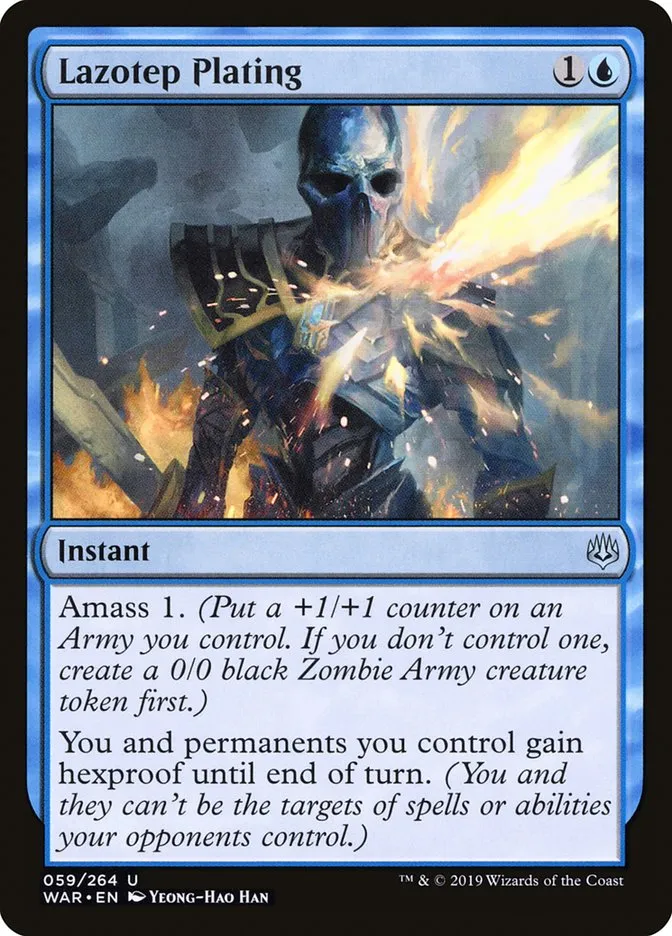 2019 War of the Spark Lazotep Plating #59 uncommon card image