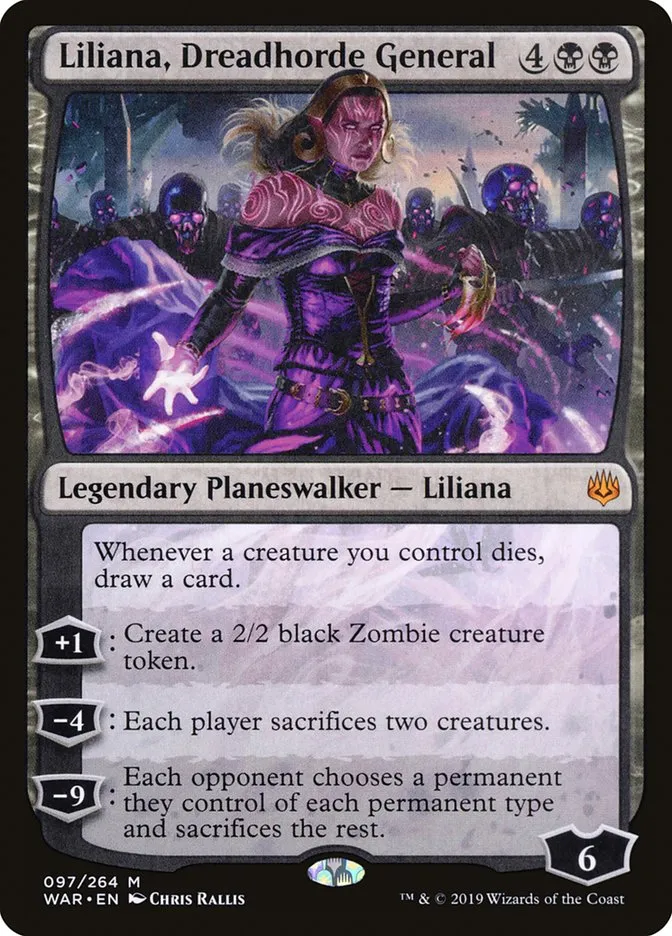 2019 War of the Spark Liliana, Dreadhorde General #97 mythic card image