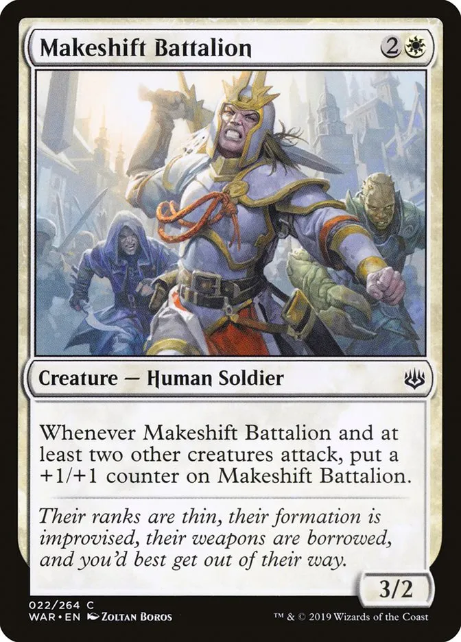 2019 War of the Spark Makeshift Battalion #22 common card image