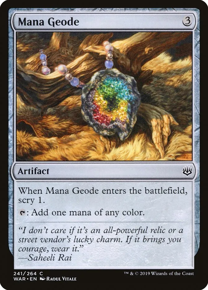 2019 War of the Spark Mana Geode #241 common card image