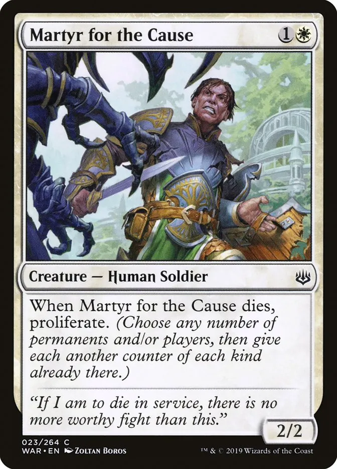 2019 War of the Spark Martyr for the Cause #23 common card image