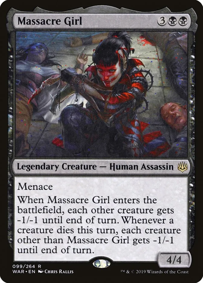 2019 War of the Spark Massacre Girl #99 rare card image