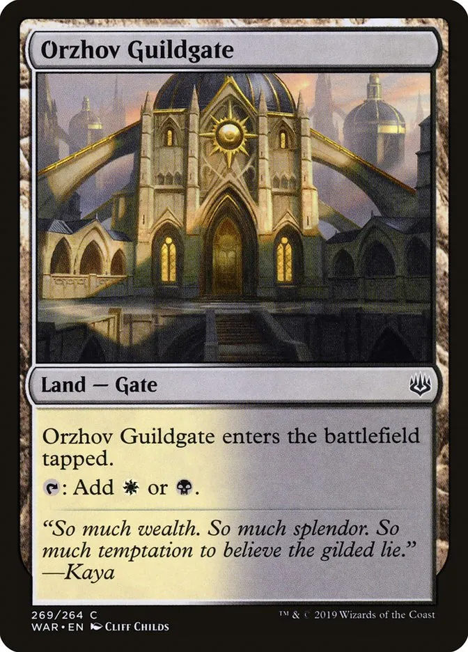 2019 War of the Spark Orzhov Guildgate #269 common card image