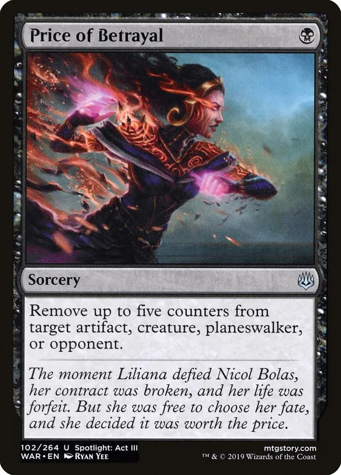 2019 War of the Spark Price of Betrayal uncommon #102 uncommon card image