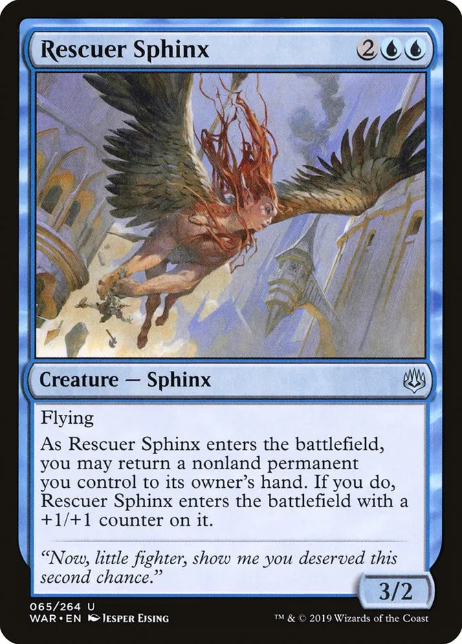 2019 War of the Spark Rescuer Sphinx #65 uncommon card image