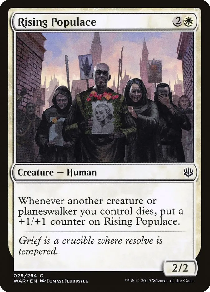2019 War of the Spark Rising Populace #29 common card image