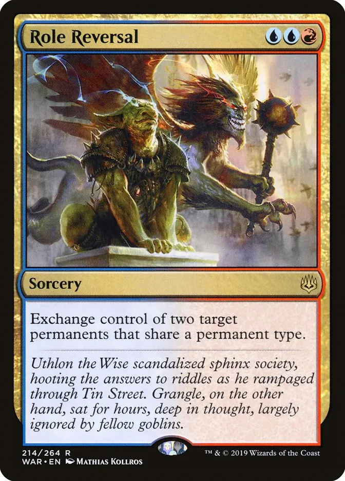 2019 War of the Spark Role Reversal #214 rare card image