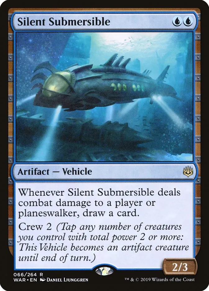 2019 War of the Spark Silent Submersible #66 rare card image