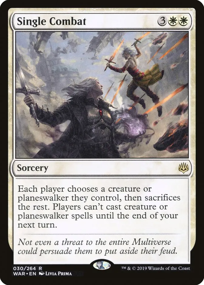 2019 War of the Spark Single Combat #30 rare card image