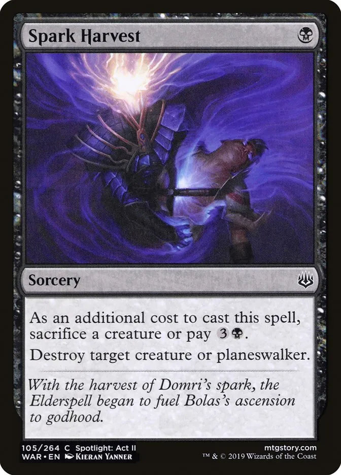 2019 War of the Spark Spark Harvest #105 common card image