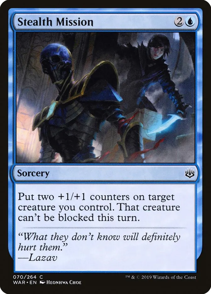2019 War of the Spark Stealth Mission #70 common card image