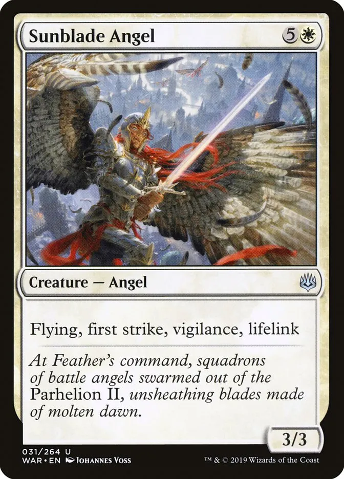2019 War of the Spark Sunblade Angel #31 uncommon card image