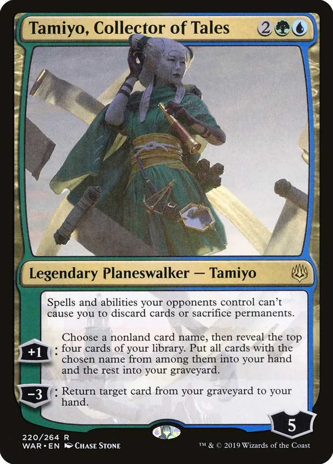 2019 War of the Spark Tamiyo, Collector of Tales #220 rare card image