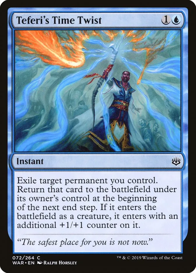 2019 War of the Spark Teferi's Time Twist #72 common card image