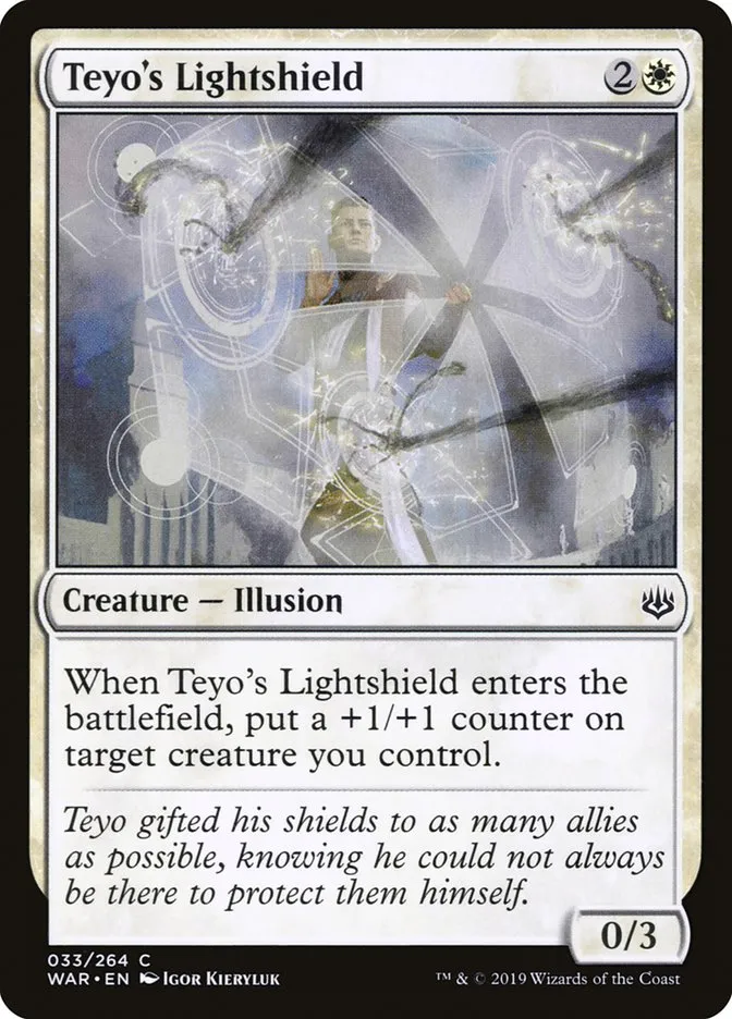 2019 War of the Spark Teyo's Lightshield #33 common card image