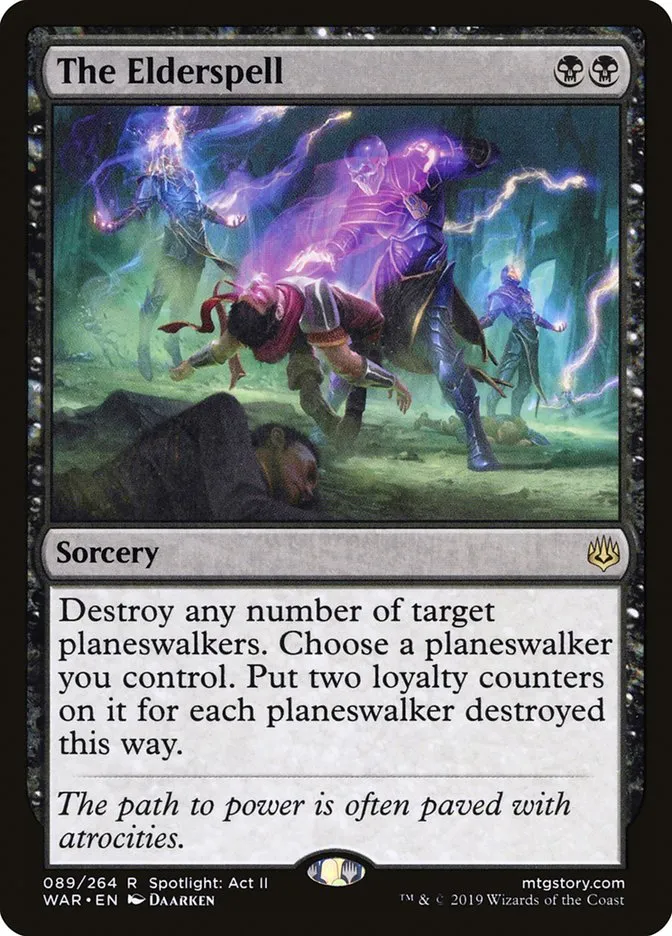 2019 War of the Spark The Elderspell #89 rare card image