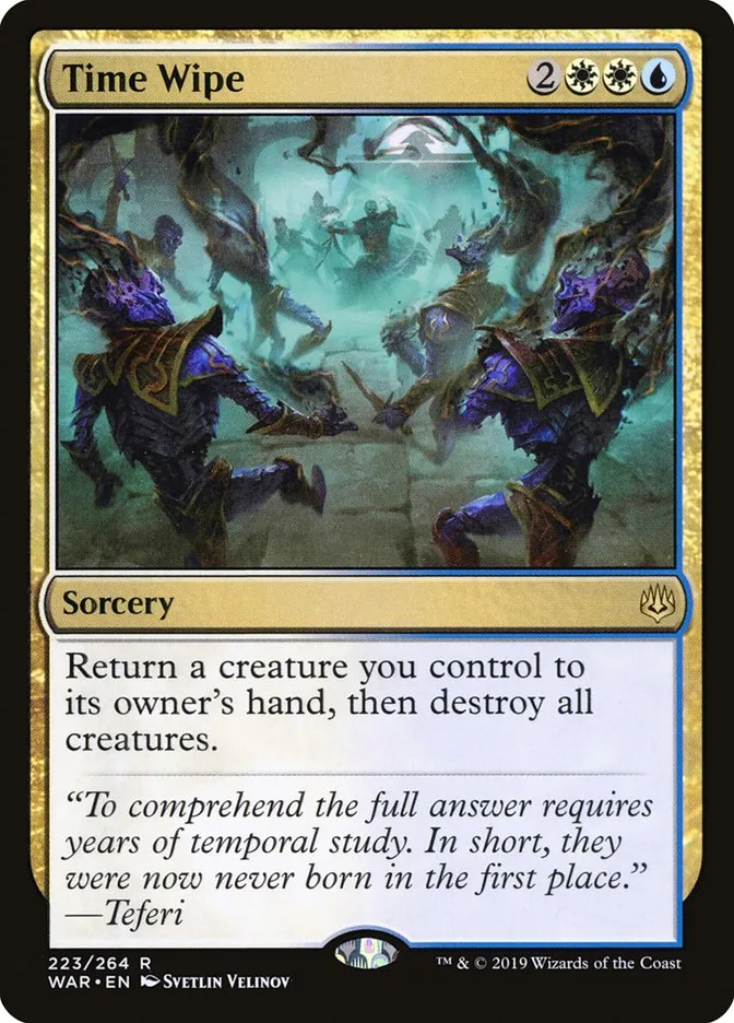 2019 War of the Spark Time Wipe #223 rare card image