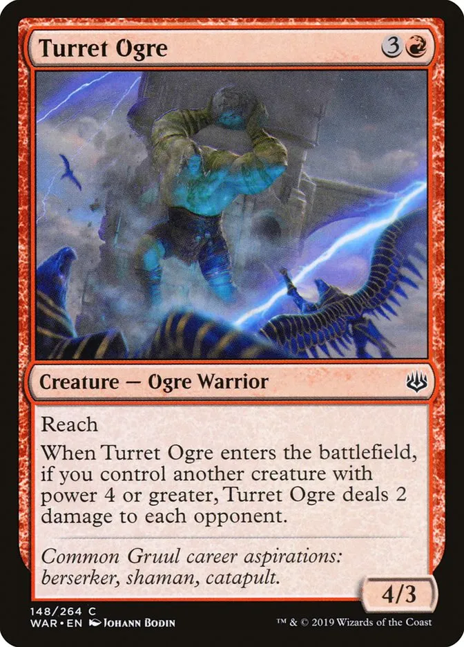 2019 War of the Spark Turret Ogre #148 common card image