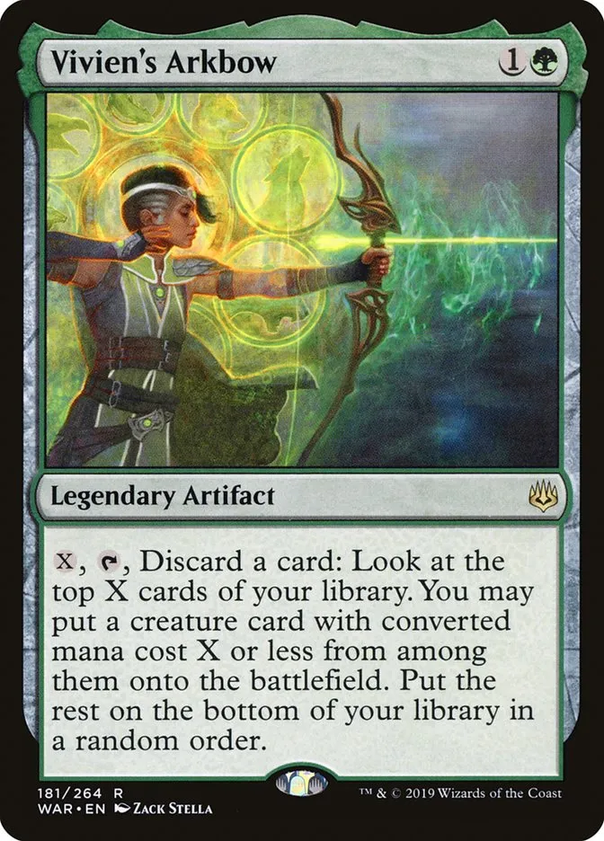 2019 War of the Spark Vivien's Arkbow #181 rare card image