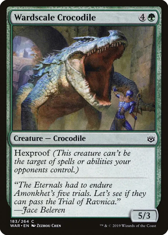 2019 War of the Spark Wardscale Crocodile #183 common card image