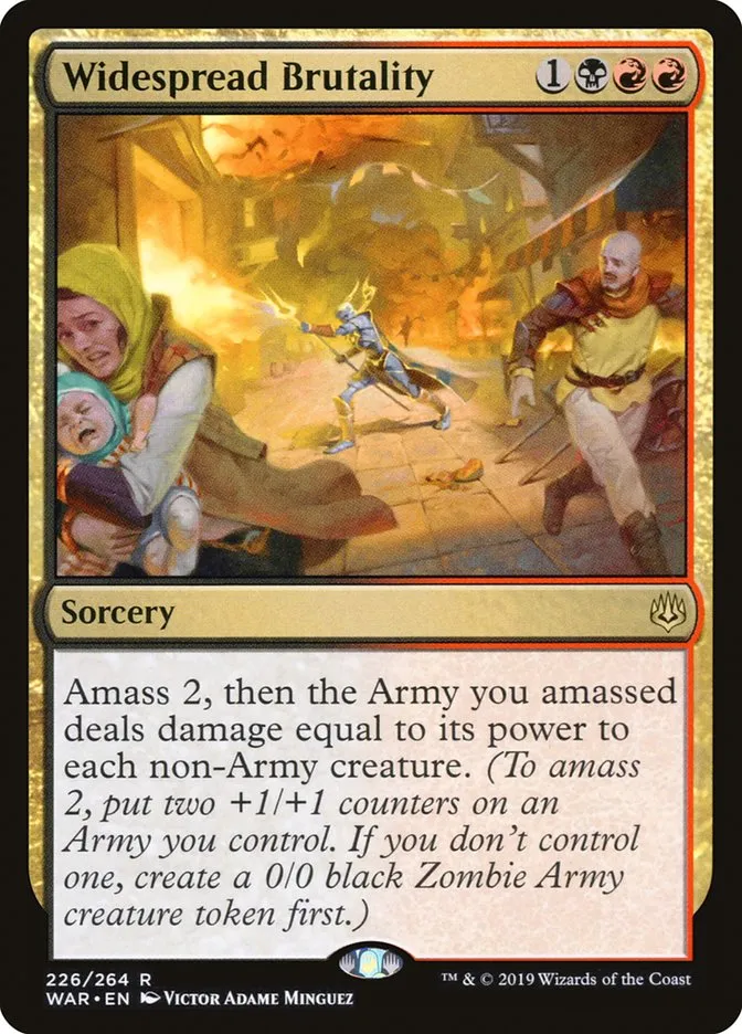 2019 War of the Spark Widespread Brutality #226 rare card image