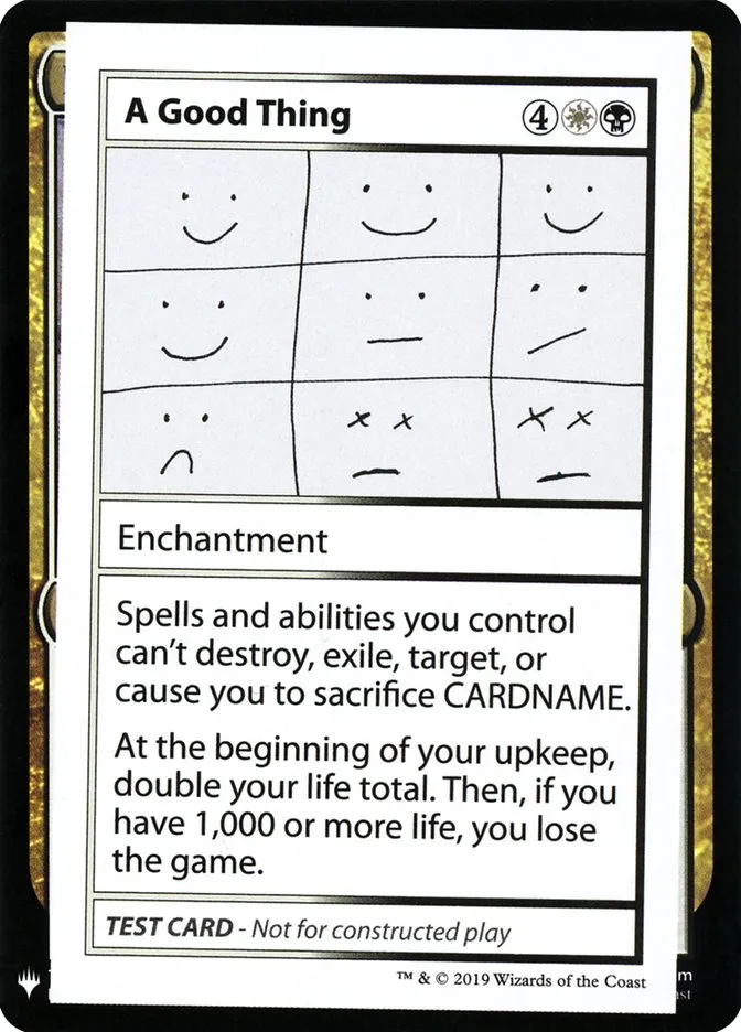 2019 Mystery Booster Playtest Cards 2019 A Good Thing rare #86 unlisted card image