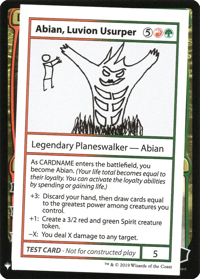 2019 Mystery Booster Playtest Cards 2019 Abian, Luvion Usurper rare #87 unlisted card image