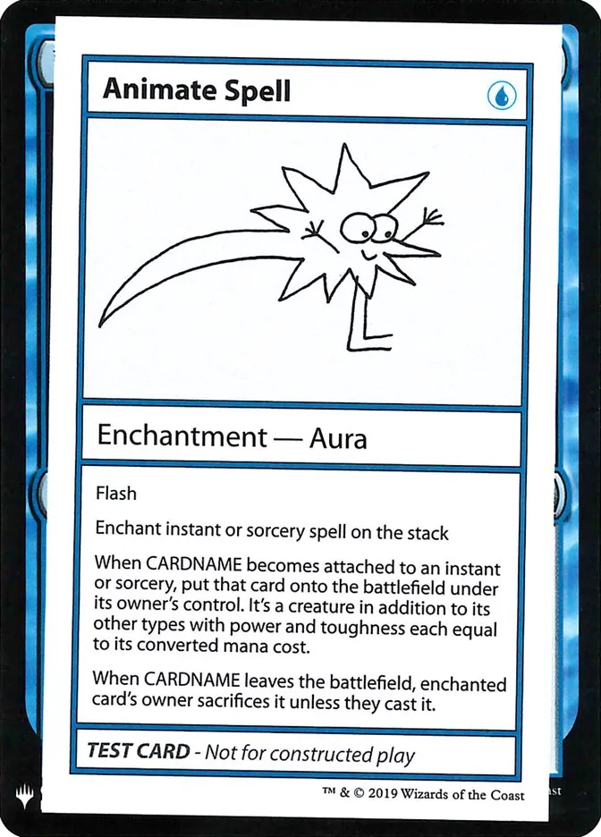 2019 Mystery Booster Playtest Cards 2019 Animate Spell rare #16 unlisted card image