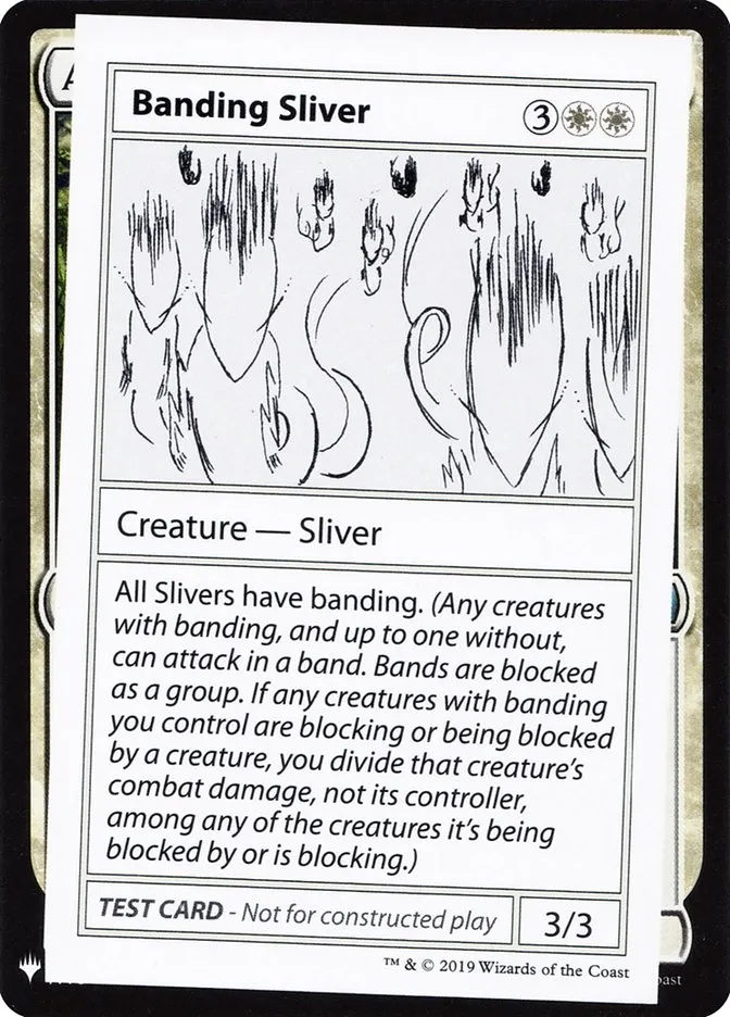 2019 Mystery Booster Playtest Cards 2019 Banding Sliver rare #2 unlisted card image