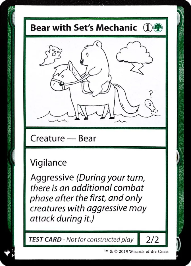 2019 Mystery Booster Playtest Cards 2019 Bear with Set's Mechanic rare #71 unlisted card image