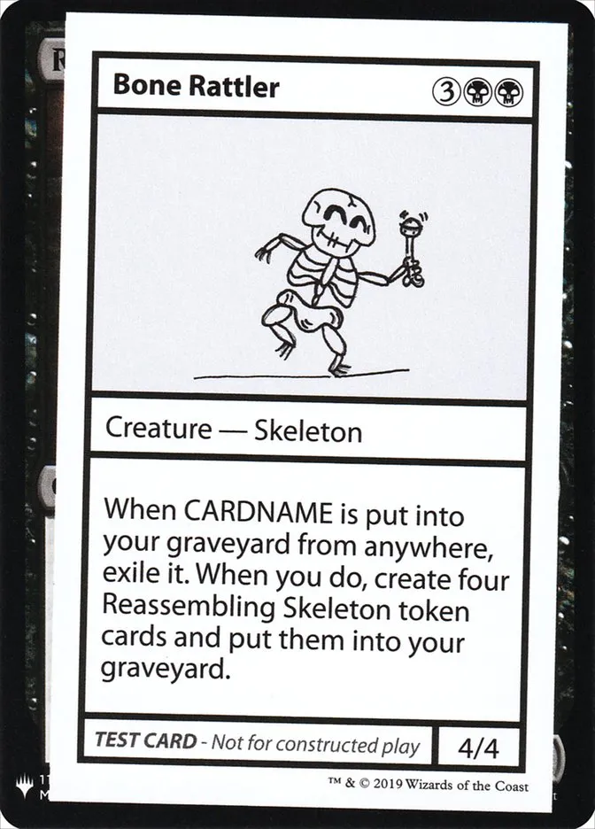 2019 Mystery Booster Playtest Cards 2019 Bone Rattler rare #35 unlisted card image