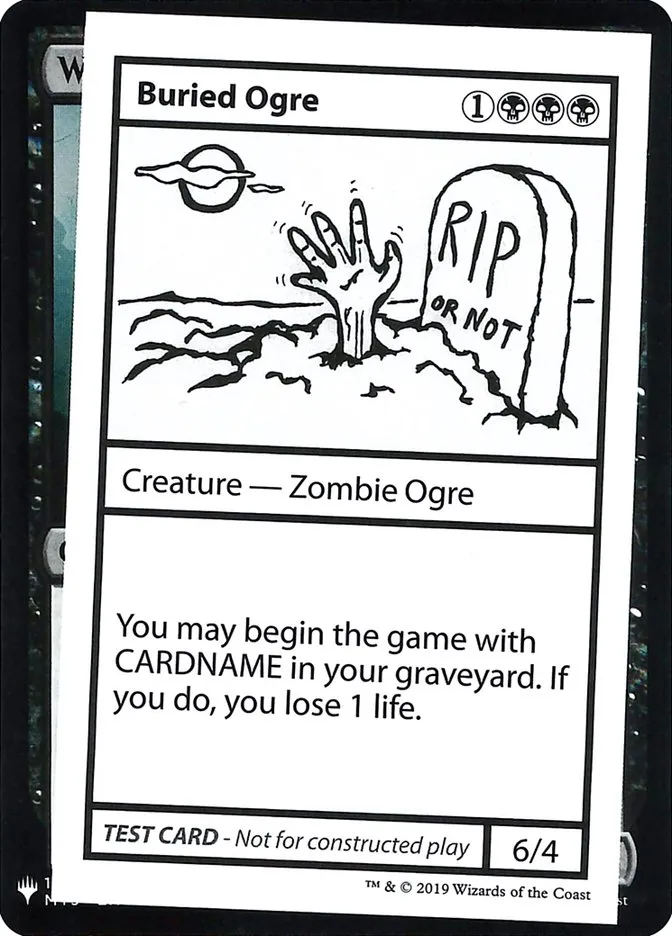 2019 Mystery Booster Playtest Cards 2019 Buried Ogre rare #36 unlisted card image