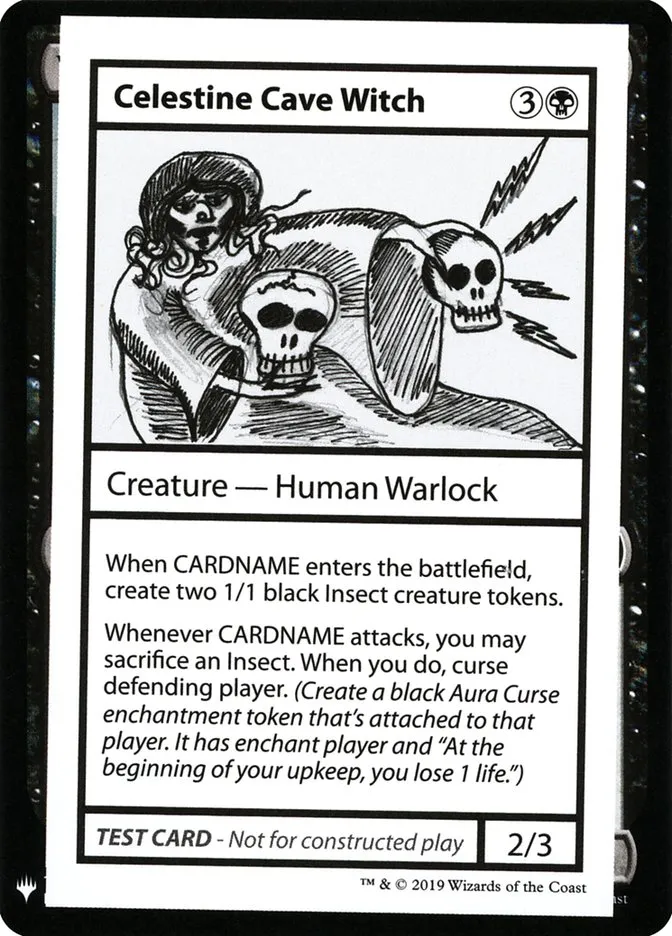 2019 Mystery Booster Playtest Cards 2019 Celestine Cave Witch rare #37 unlisted card image