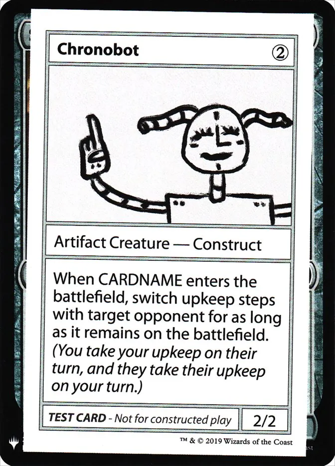 2019 Mystery Booster Playtest Cards 2019 Chronobot rare #105 unlisted card image
