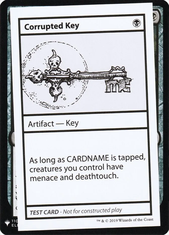 2019 Mystery Booster Playtest Cards 2019 Corrupted Key rare #39 unlisted card image