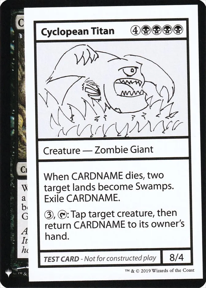 2019 Mystery Booster Playtest Cards 2019 Cyclopean Titan rare #40 unlisted card image