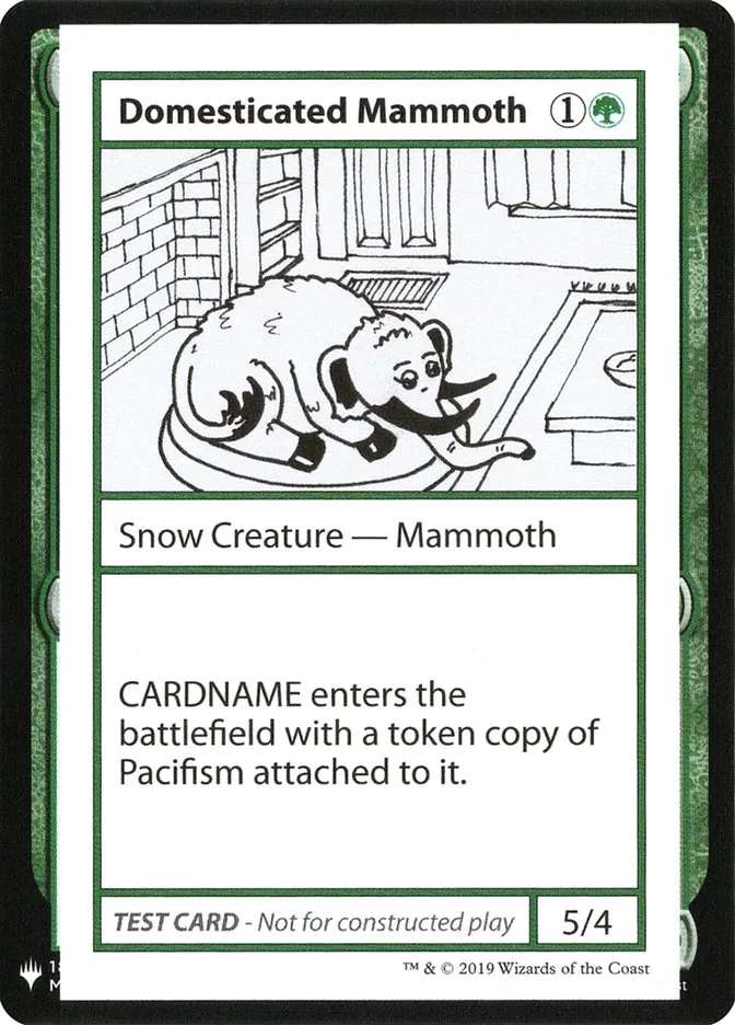 2019 Mystery Booster Playtest Cards 2019 Domesticated Mammoth rare #72 unlisted card image